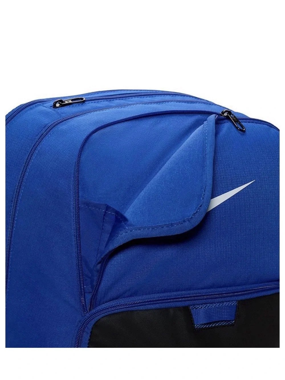 Nike Blue and Black Men's Backpack with White Swoosh